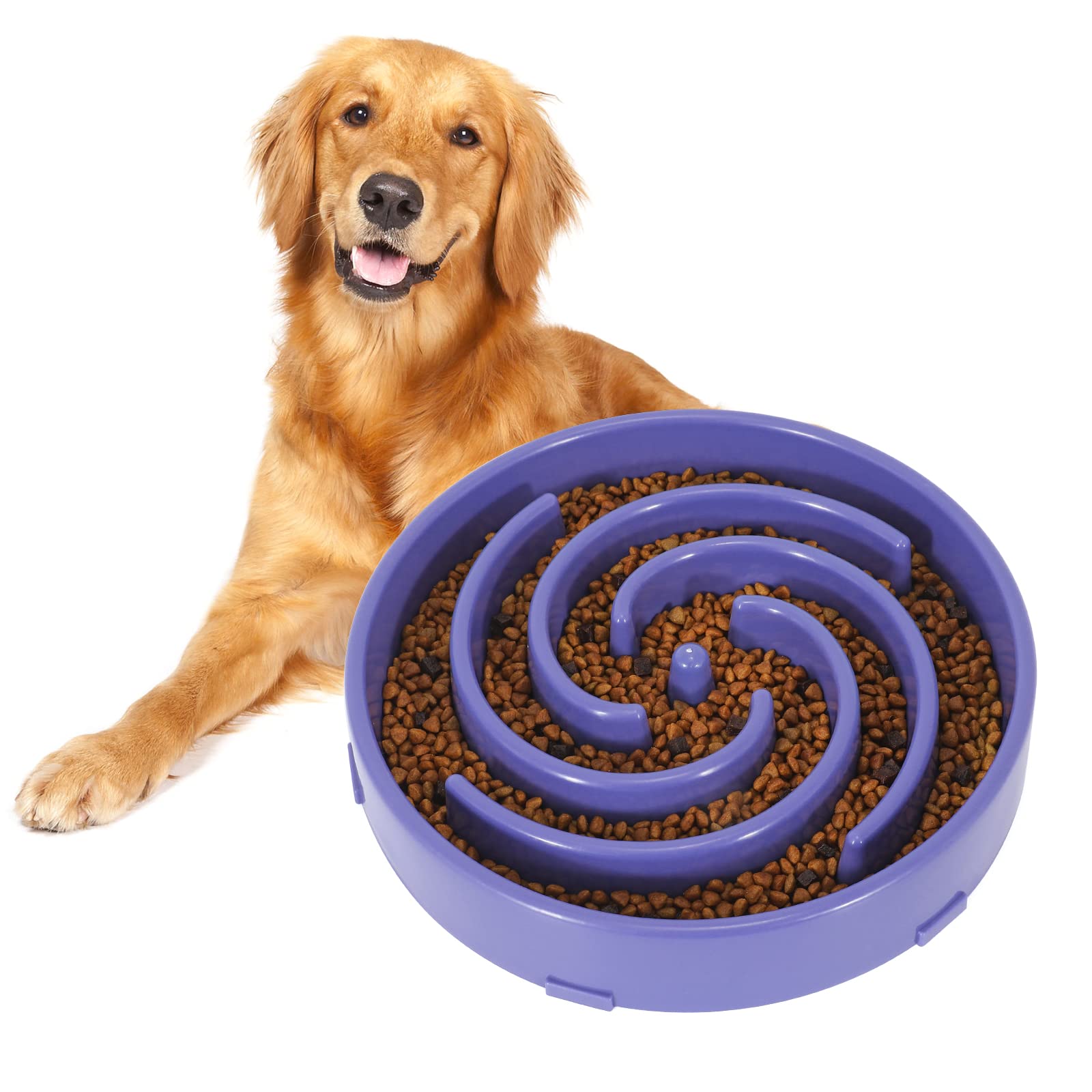 WHIPPY slow feeder bowl maze pattern enhances slow eating at mealtime