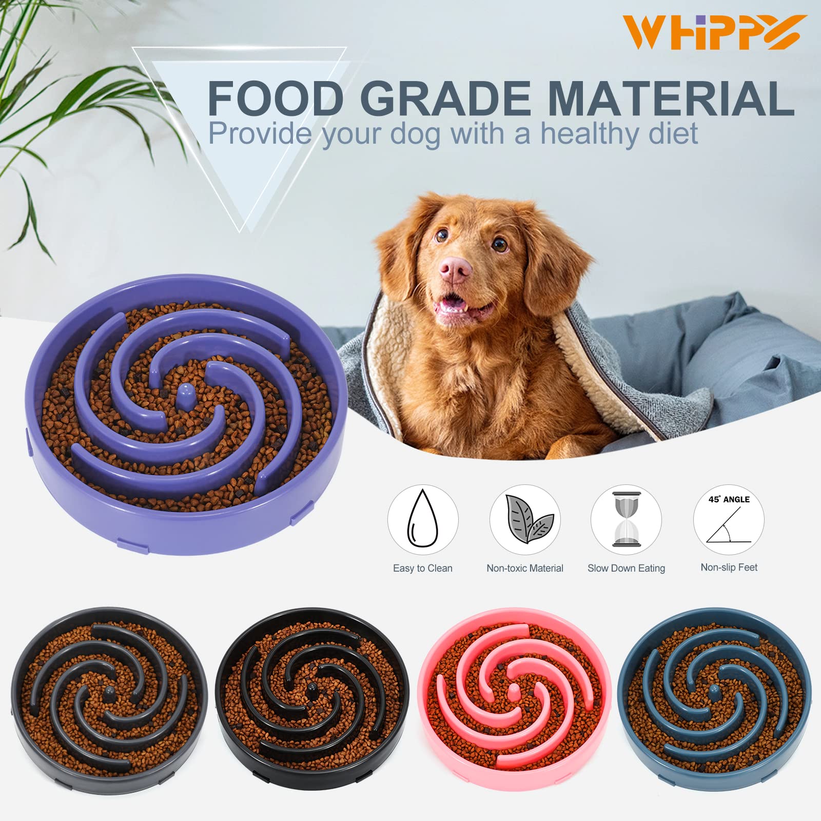 WHIPPY slow feeder promotes mindful eating and extended meal time