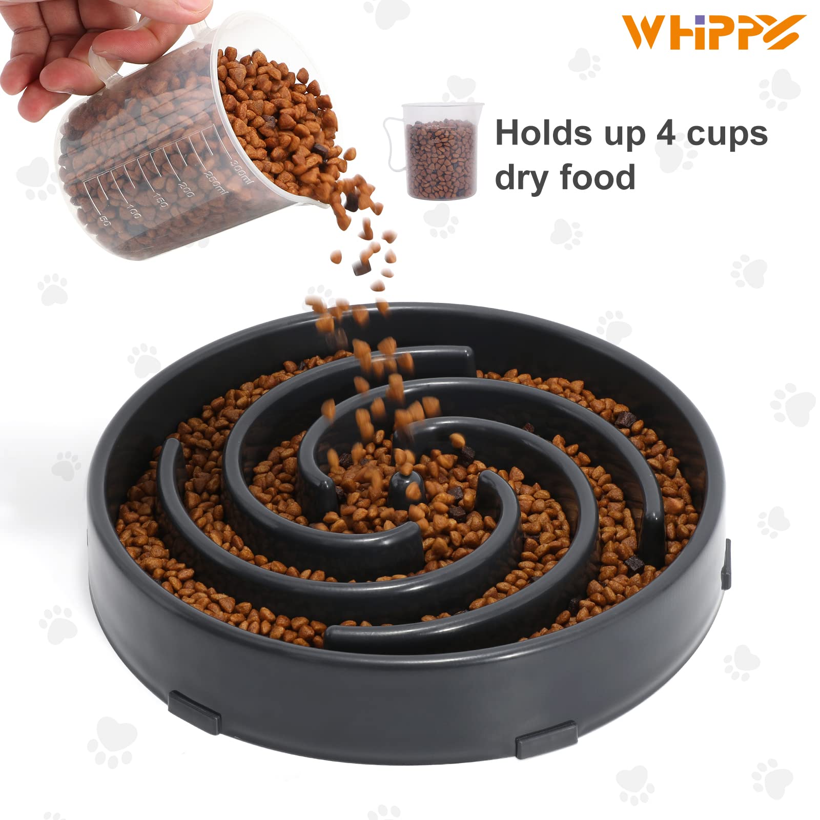 WHIPPY color options demonstrate diet versatility for dry, wet, or raw foods.