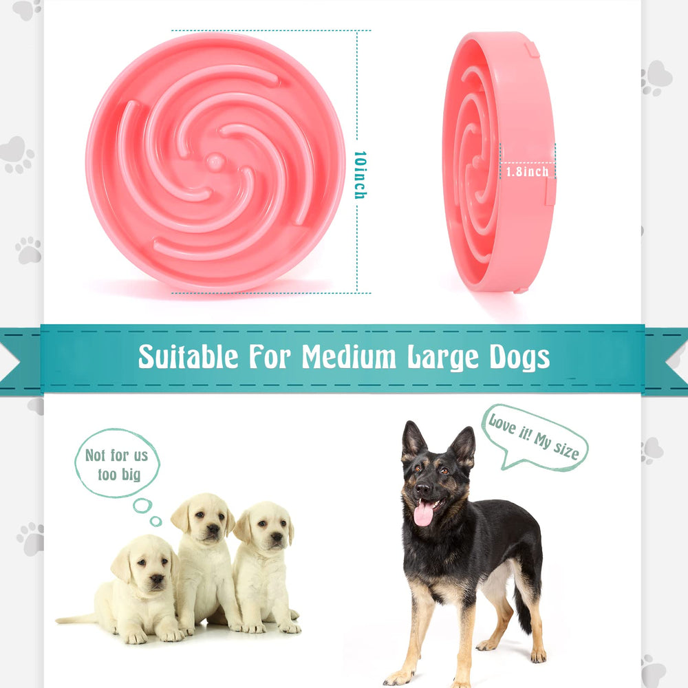 WHIPPY pink slow feeder bowl supports dry, wet, or raw diet versatility.