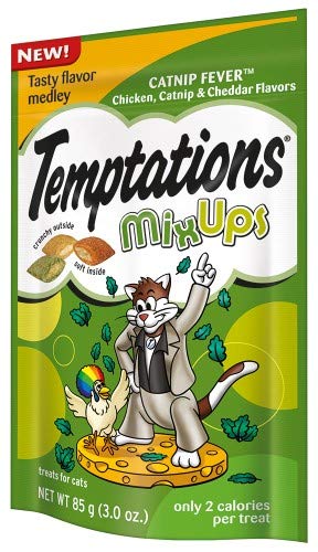 Whiskas Temptations MixUps Catnip Fever treats pouch for adult cats, low-calorie snack