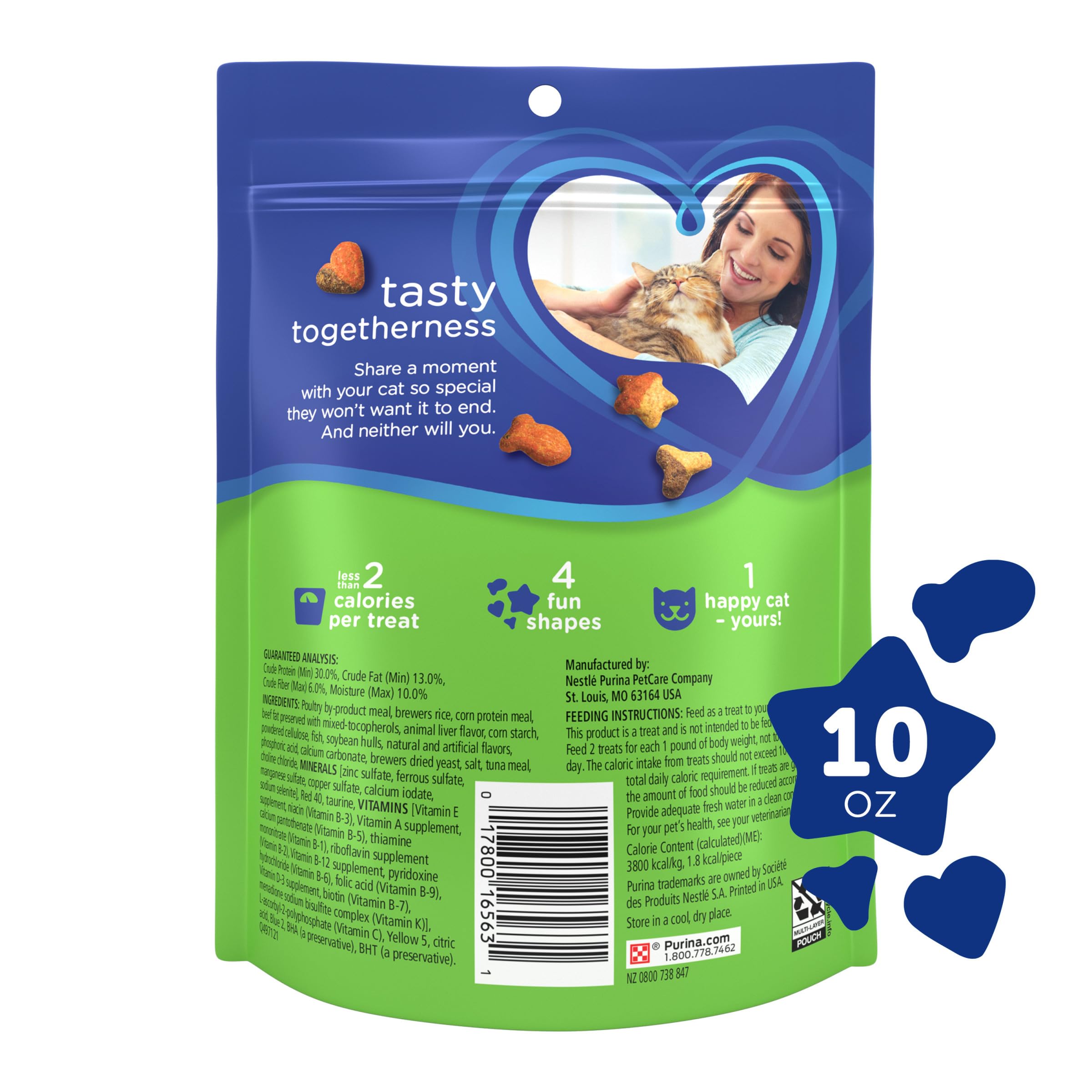 10 oz pouch of Whisker Lickin's tuna treats, easy to store.