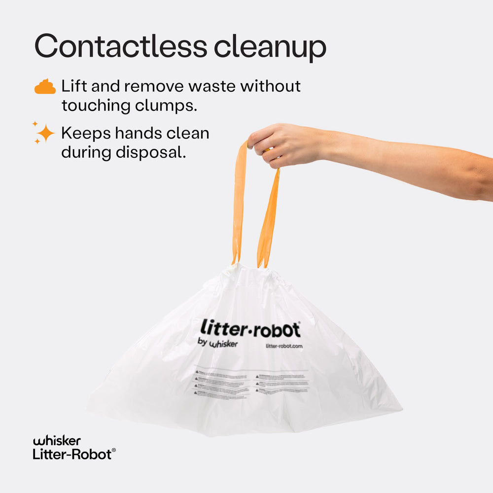 Whisker liner rolled into tabs for Litter-Robot 3 installation.