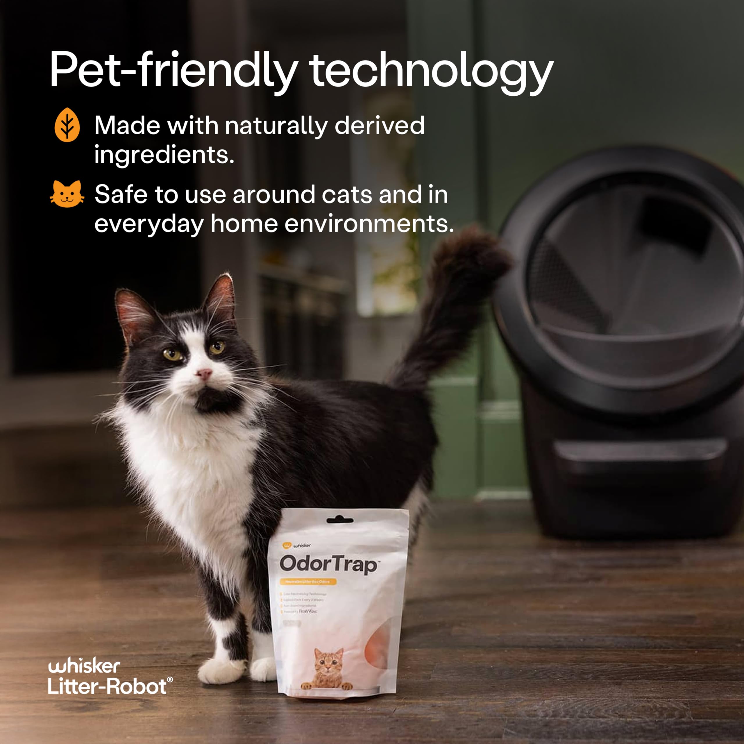 Whisker OdorTrap refill in waste drawer for quick maintenance