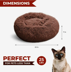 Whiskers & Friends donut bed 20x20 inch for small cats and kittens.