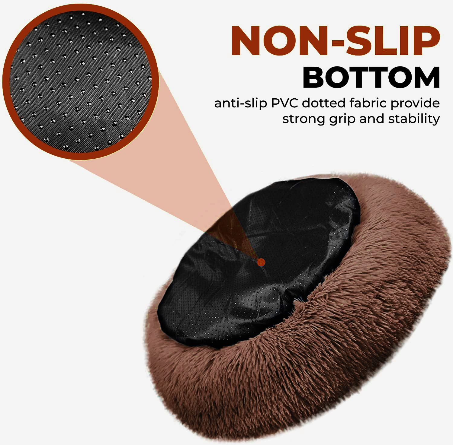 Whiskers & Friends donut bed 31x31 inch roomy comfort for larger cats.