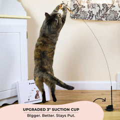 Whiskertons bird toy demonstrating lifelike movement for cats
