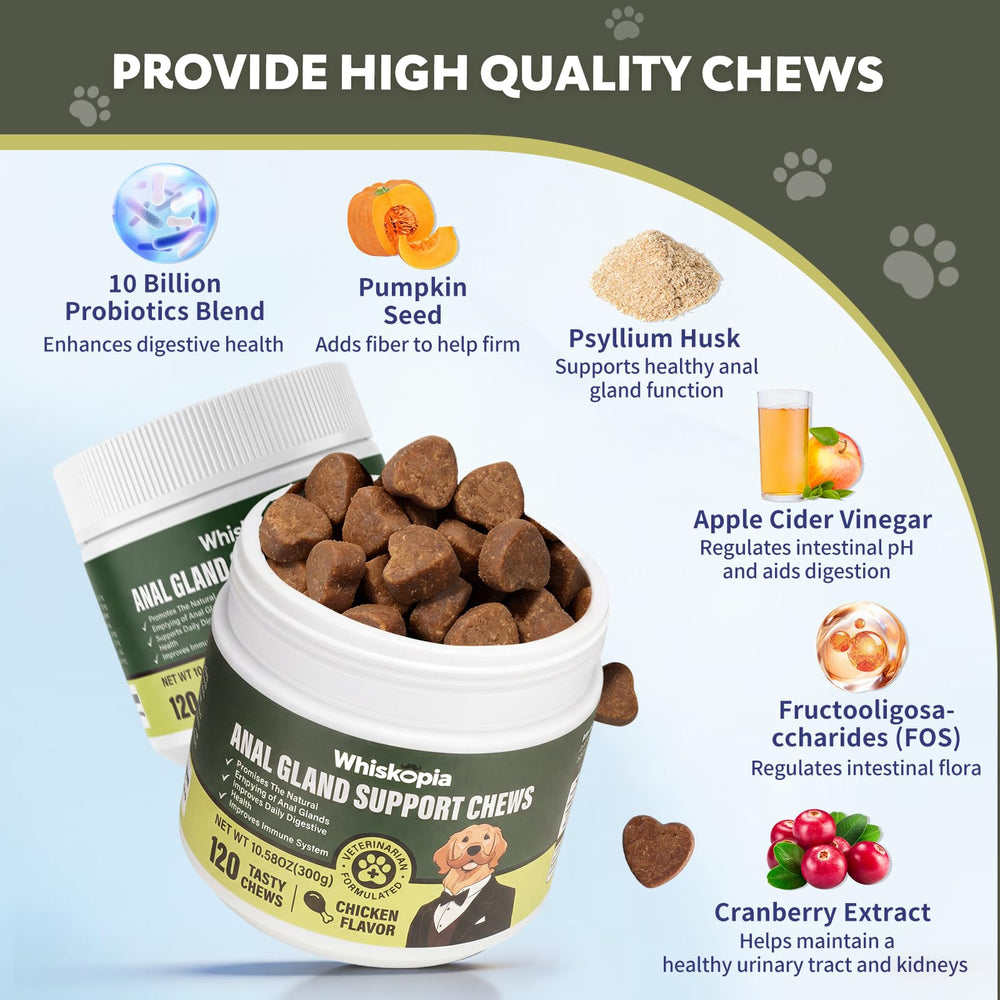 Whiskopia chicken-flavored chews appealing to dogs during feeding