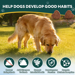 Whiskopia No Poo Chews packaging and label with dosage guidance.