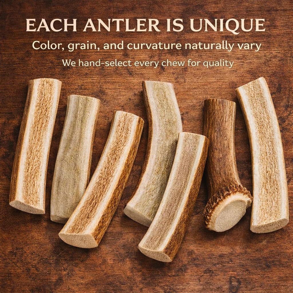 WhiteTail Naturals ethically shed elk antlers, responsibly sourced chews.