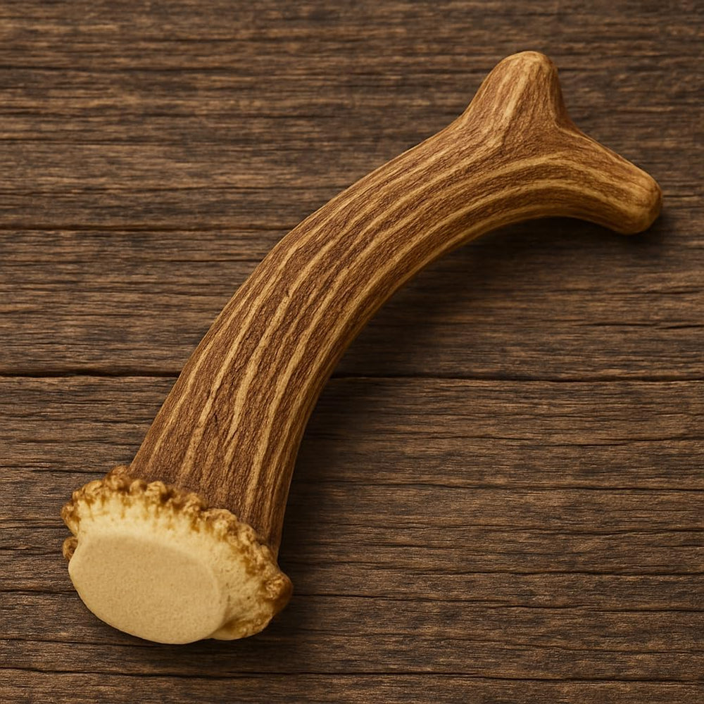 WhiteTail Naturals indoor-use antler chew for home chews.