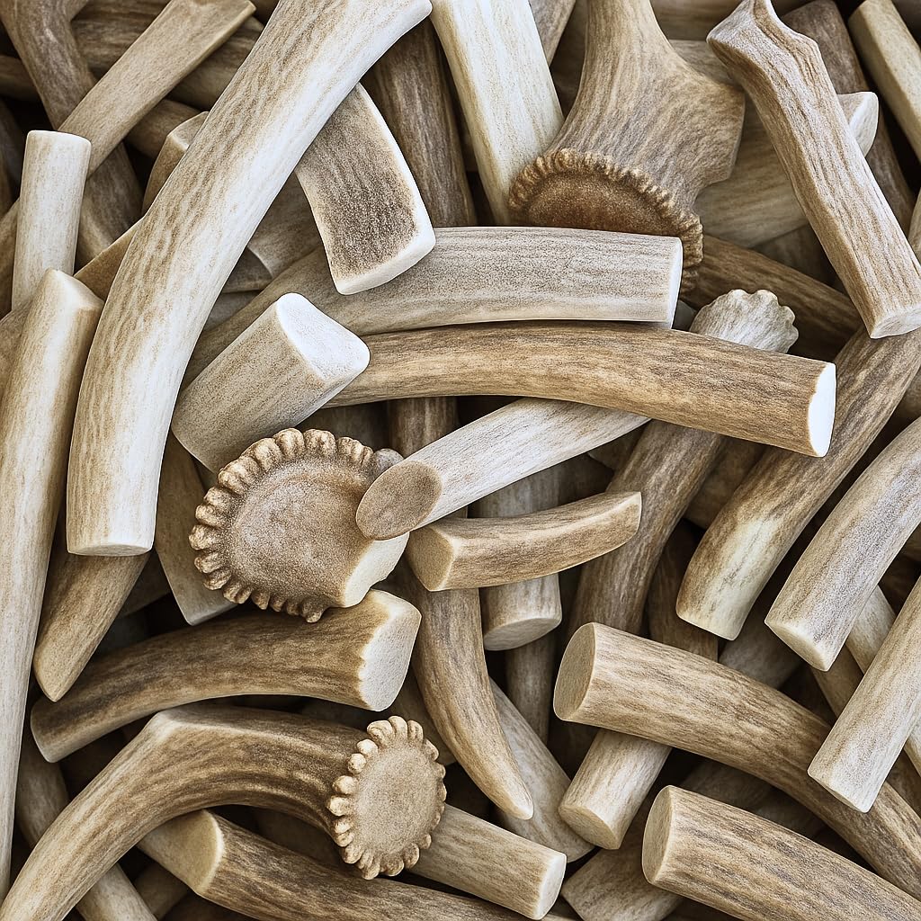 WhiteTail Naturals sun-aged antler bulk pack front view promotes focused chewing.
