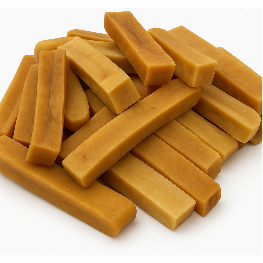 WhiteTail Naturals Yak Cheese Dog Chews pack—long-lasting chew for medium to large dogs.