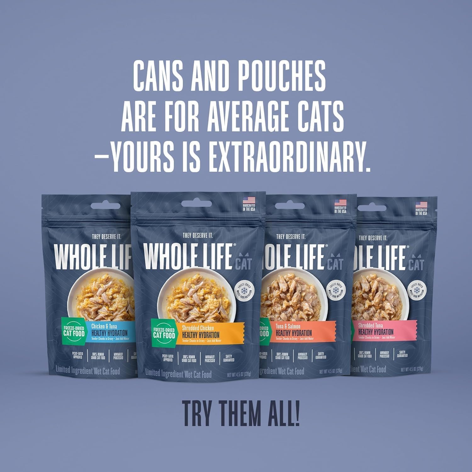 Whole Life Pet Freeze Dried Cat Food kitchen-made quality from Western Massachusetts.