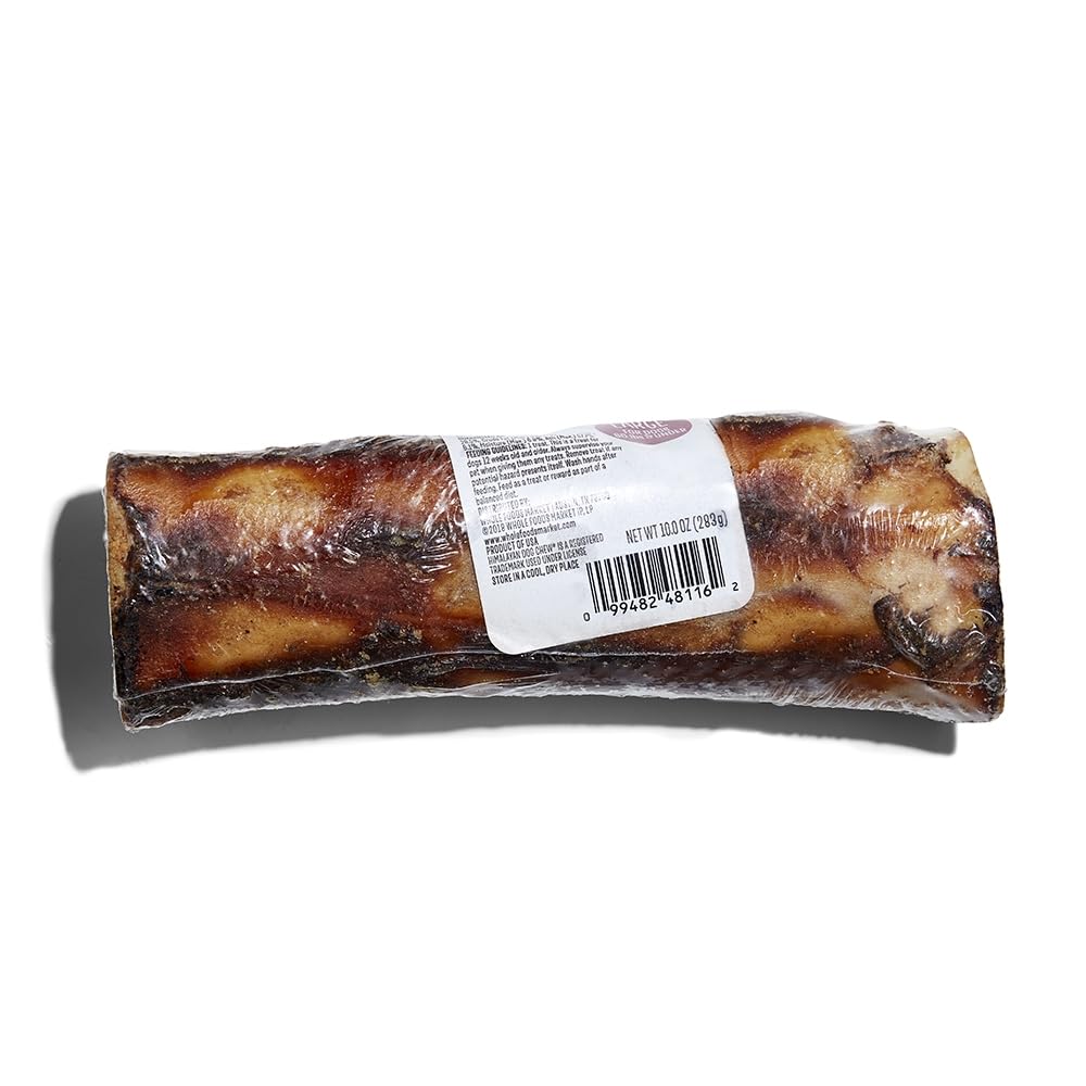 Close-up of bully stick with Himalayan cheese blend highlighting savory layers for dogs.