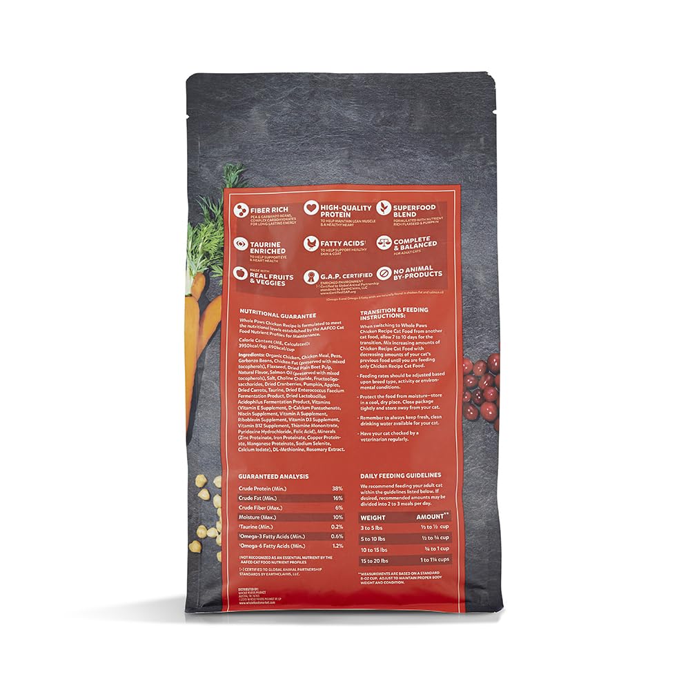 Whole Paws Chicken Recipe ingredients close-up highlighting fruits and vegetables for digestion support.