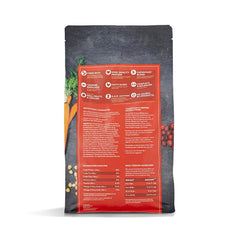 Whole Paws Chicken Recipe ingredients close-up highlighting fruits and vegetables for digestion support.