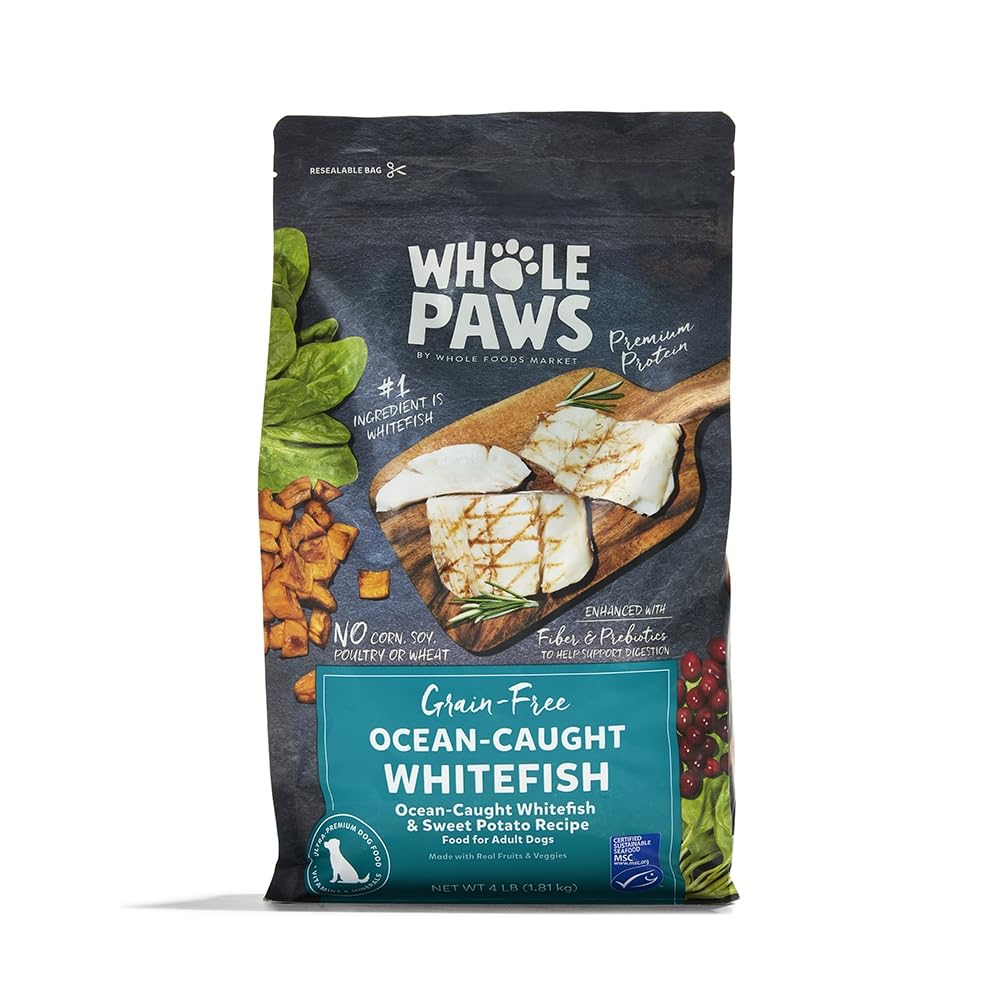 Whole Paws ocean-caught whitefish bowl for balanced nutrition and daily meals.
