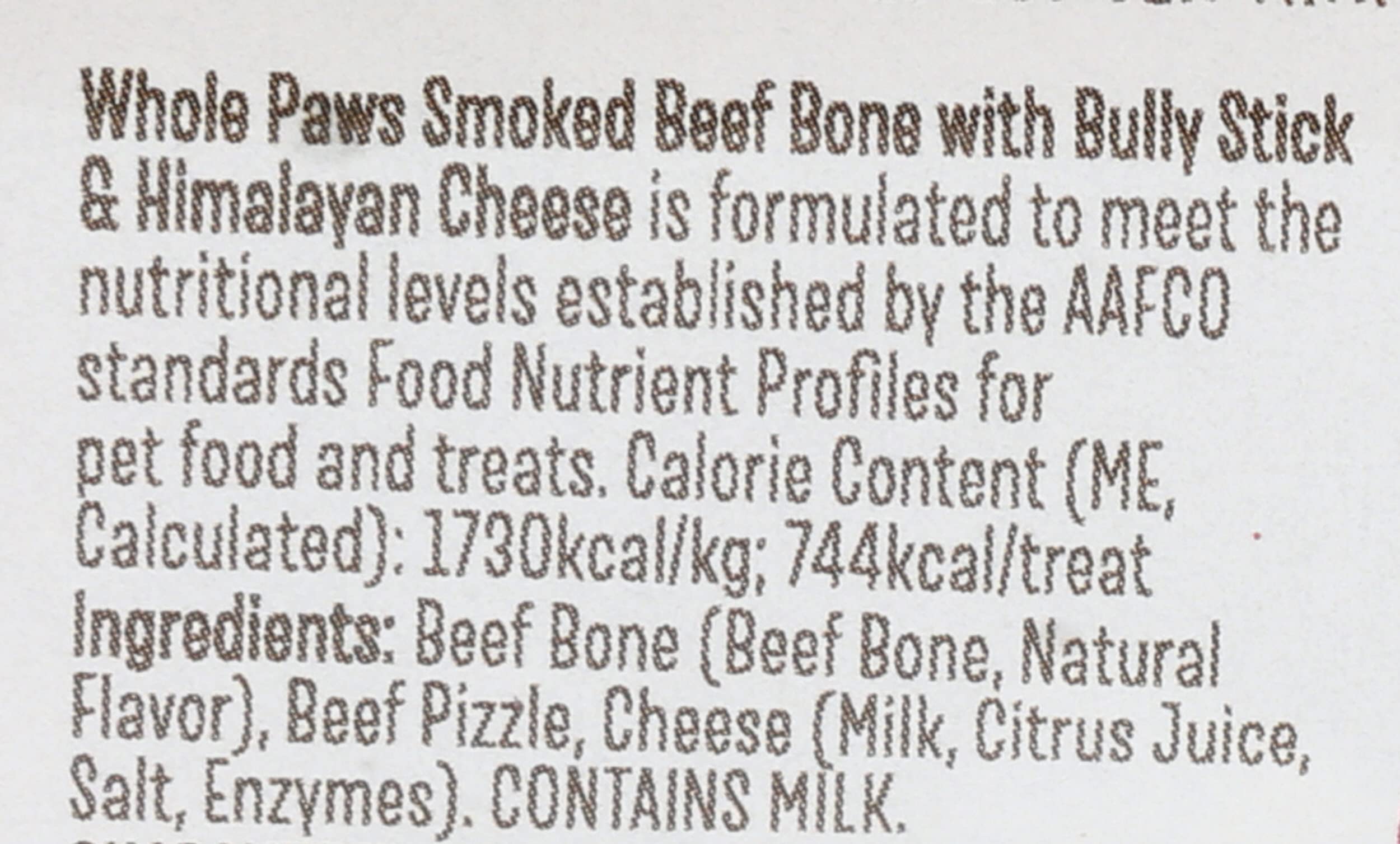 Whole Paws packaging showcases 10-ounce size and design for this chew.