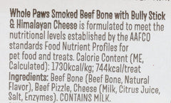 Whole Paws packaging showcases 10-ounce size and design for this chew.