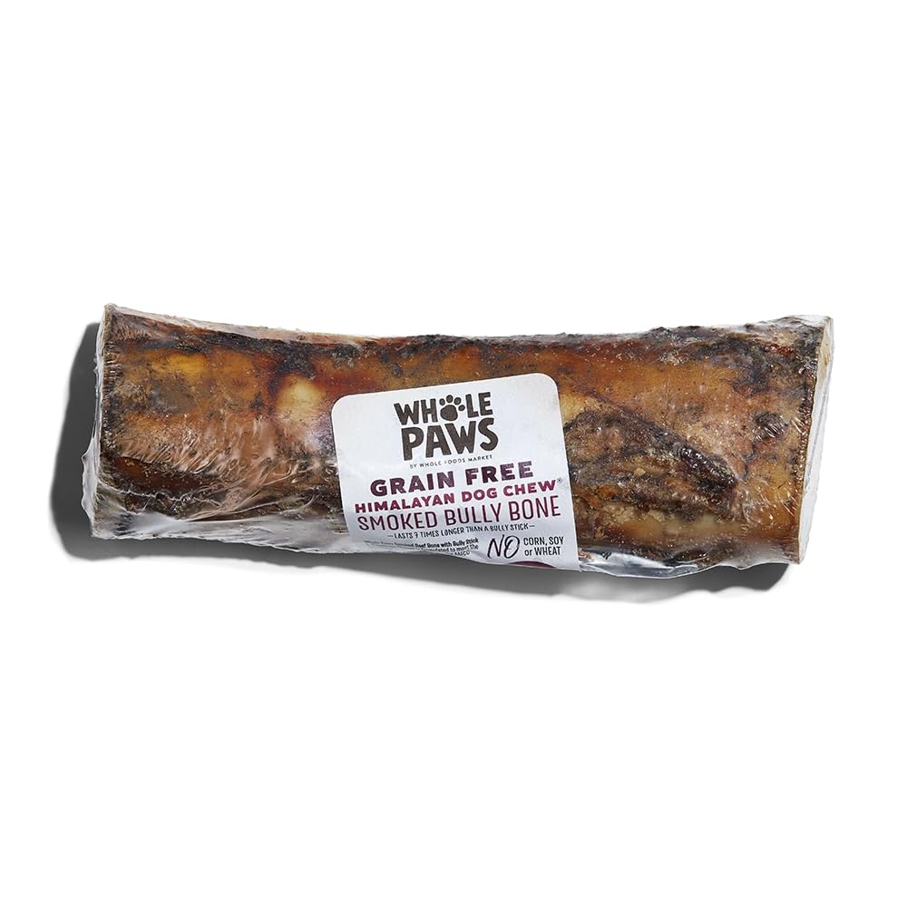 Whole Paws smoked beef bone with bully stick and Himalayan cheese offers long-lasting chew for dogs.