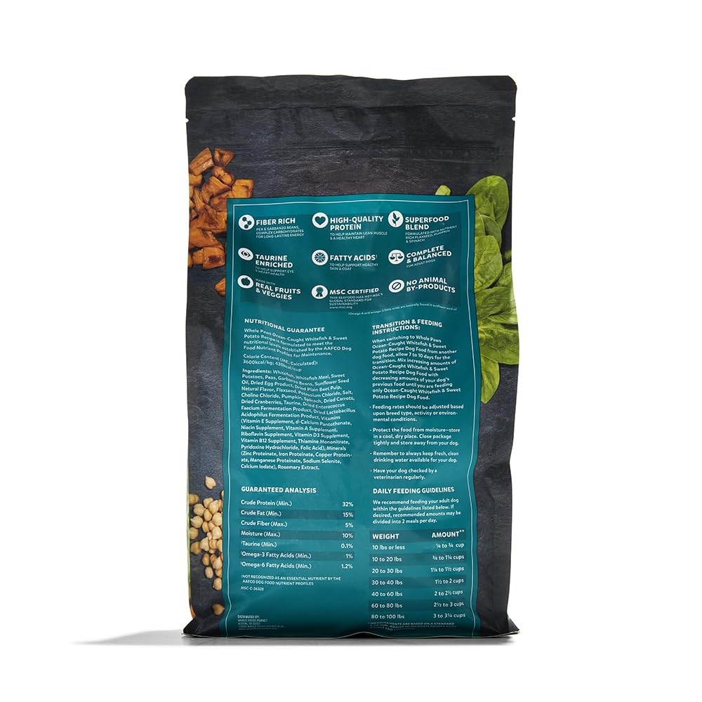 Whole Paws sweet potato meal close-up highlighting wholesome ingredients for dogs.