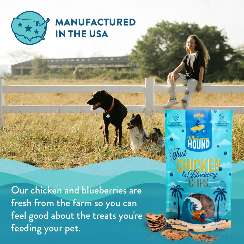 Wholesome Hound USA-made treats from a women-owned company.