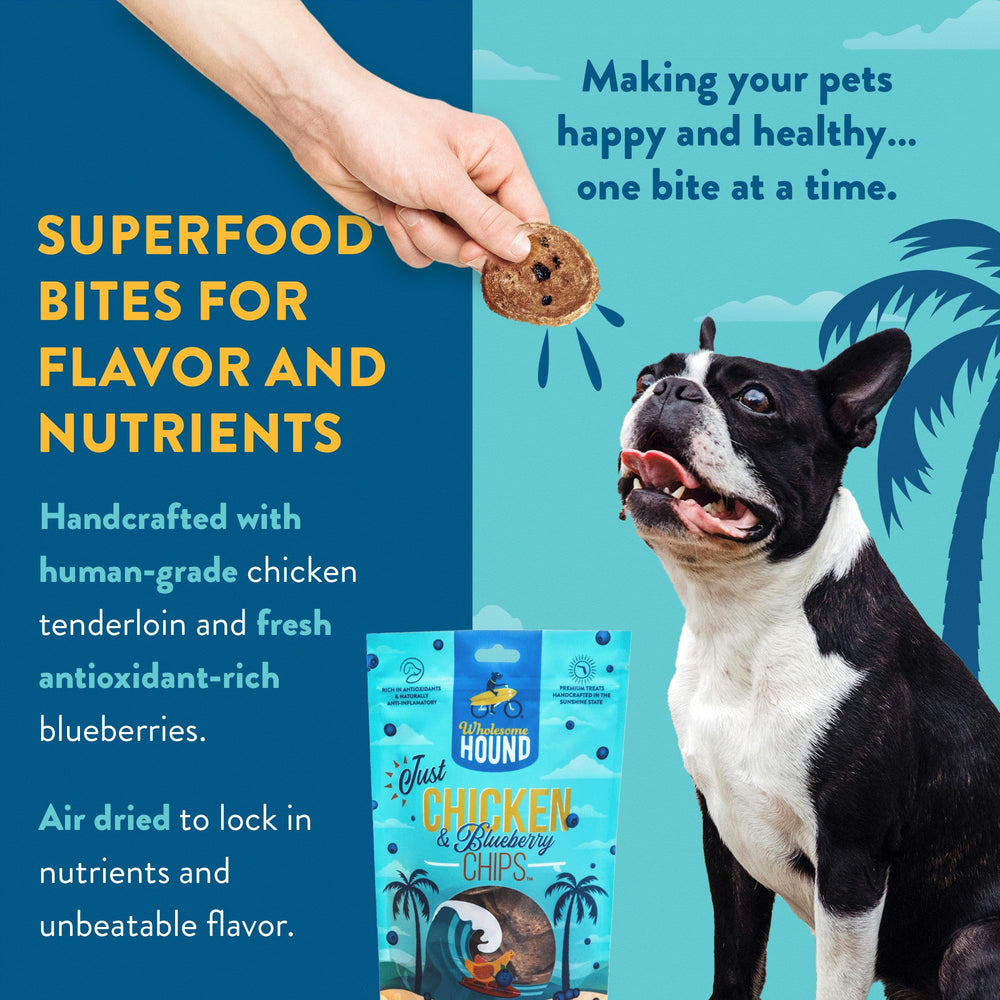 Wholesome Hound high-protein, low-calorie reward for small dogs.