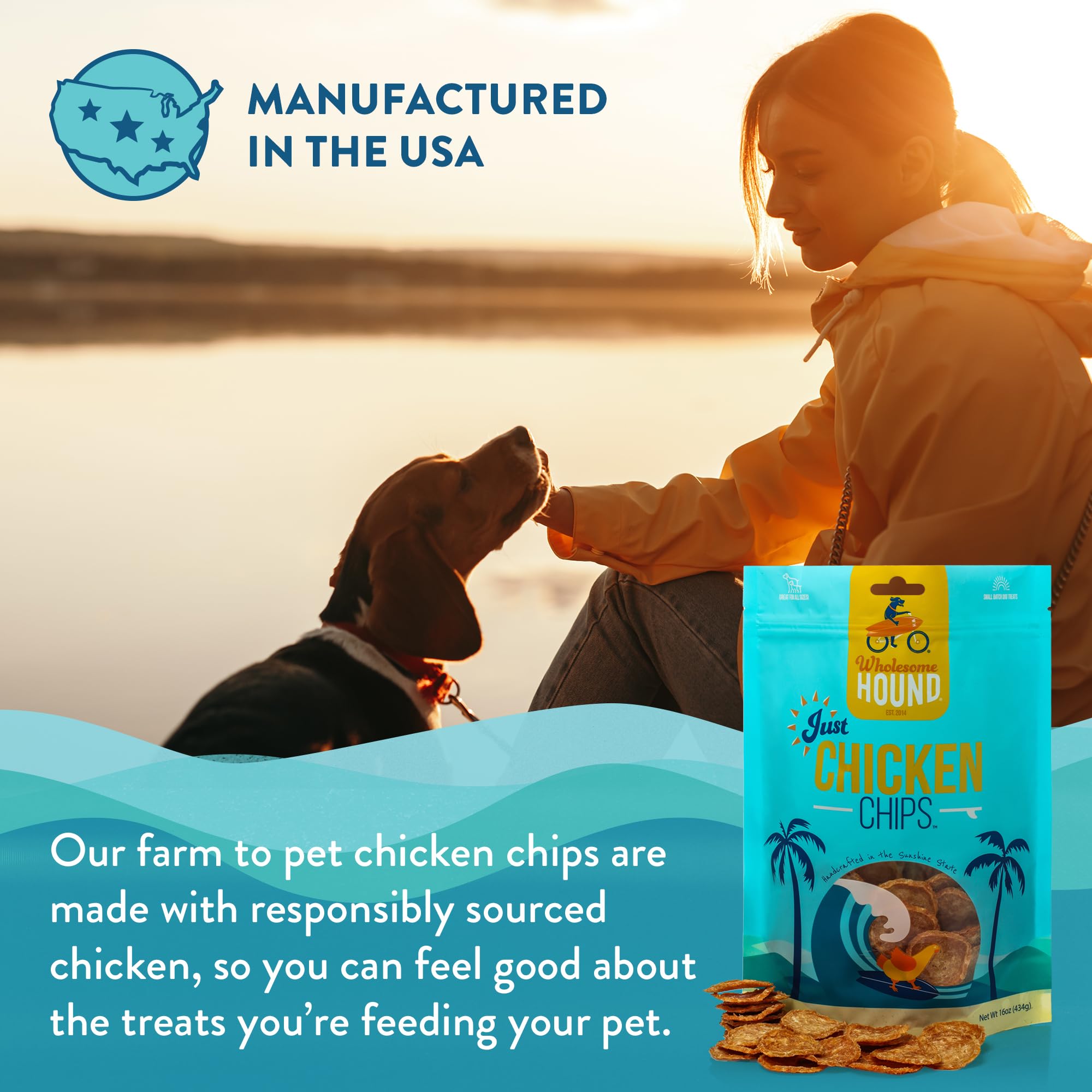Wholesome Hound Chicken Chips puppy-friendly bite for young dogs