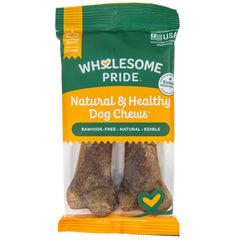 Wholesome Pride pumpkin-dog-chews large-bone for big dogs and easy digestion.