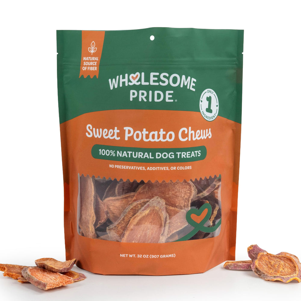 Wholesome Pride bag front: natural single-ingredient dog treats
