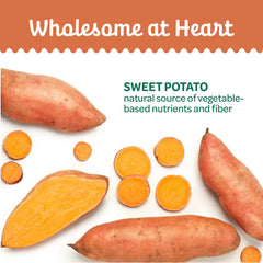 Wholesome Pride Sweet Potato Chews, dog nose sniffing, natural fiber support for digestion