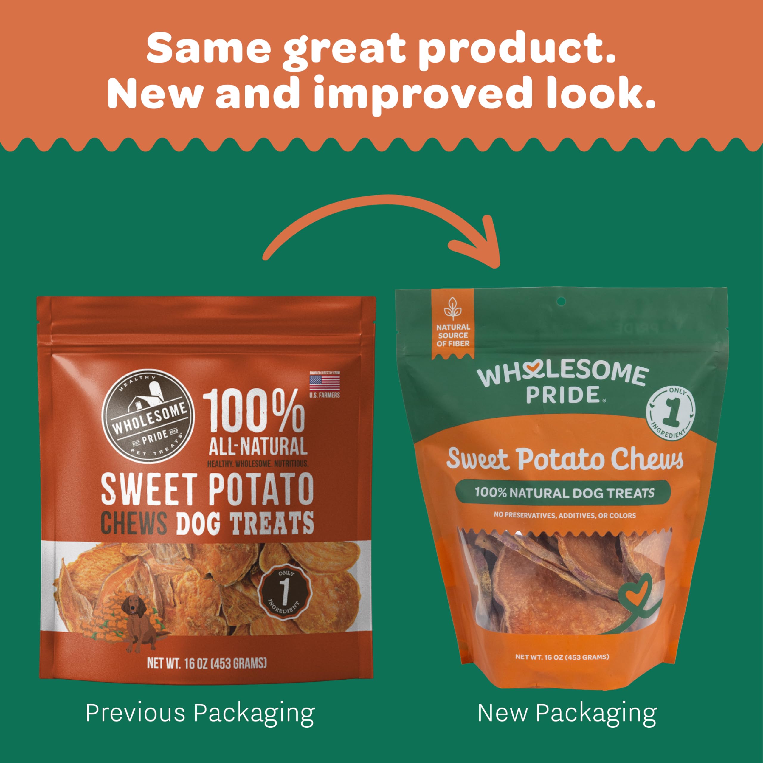 Wholesome Pride Sweet Potato Chews sustainable use of imperfect sweet potatoes