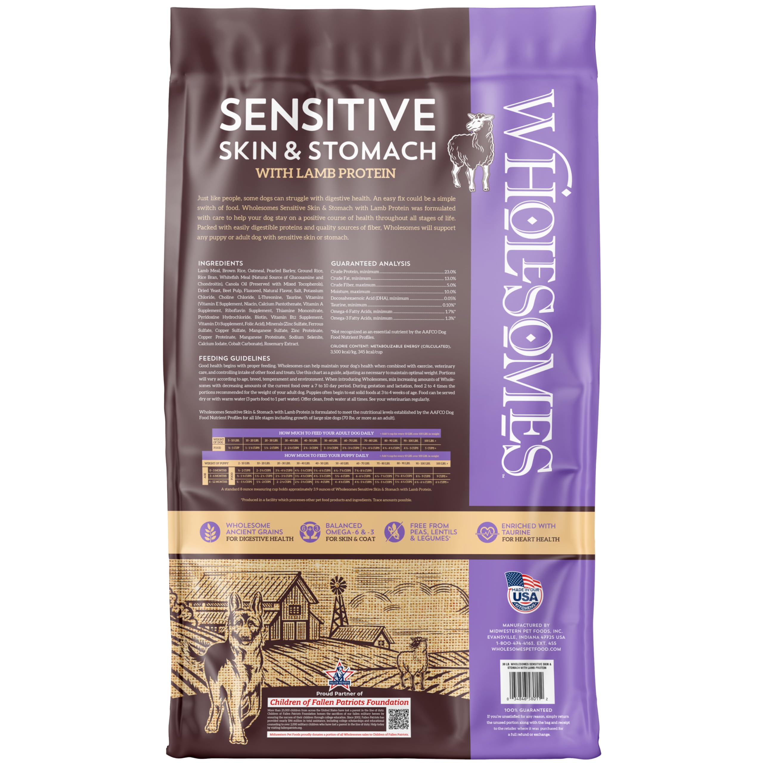 Wholesomes ancient grains formula supports steady energy and gentle digestion.
