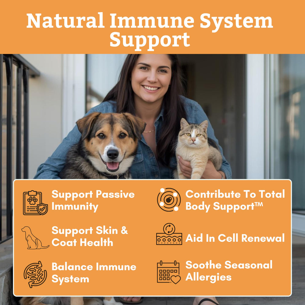 Wholistic Pet Organics colostrum immune-support for dogs boosts resilience during seasons