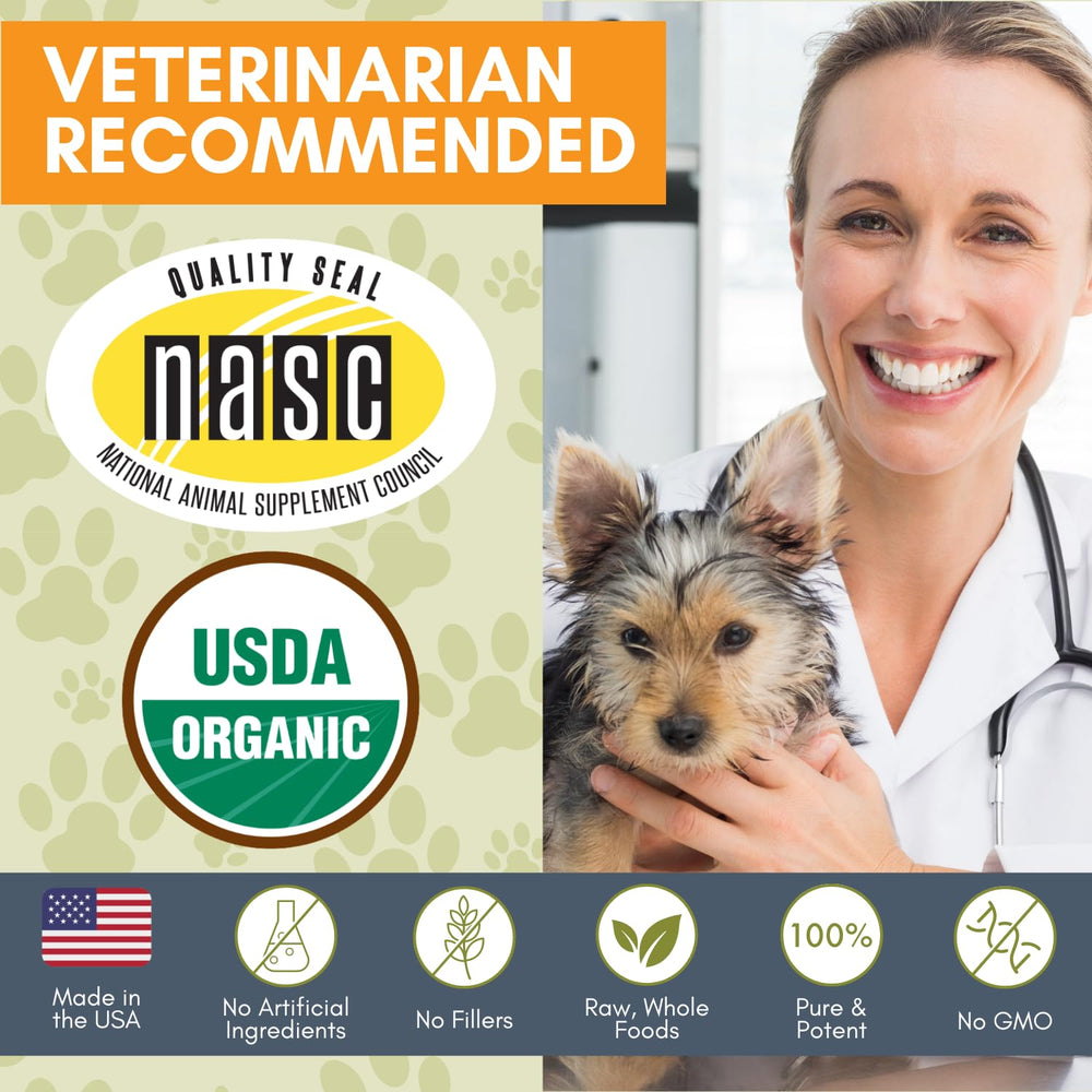 Wholistic Pet Organics Cranberry ingredient powder highlights organic cranberry base.