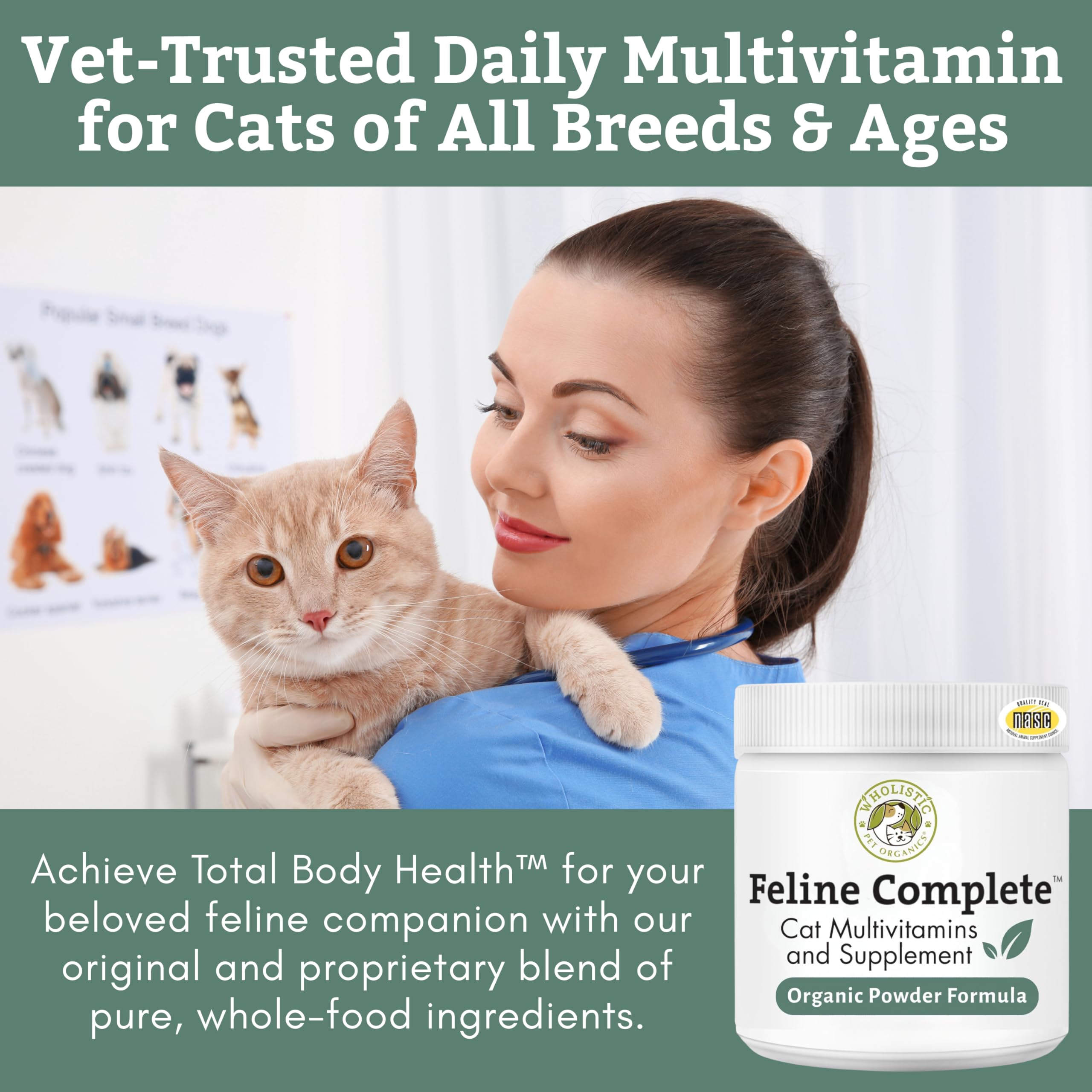 Wholistic Pet Organics Feline Complete scoop for measuring daily probiotic servings