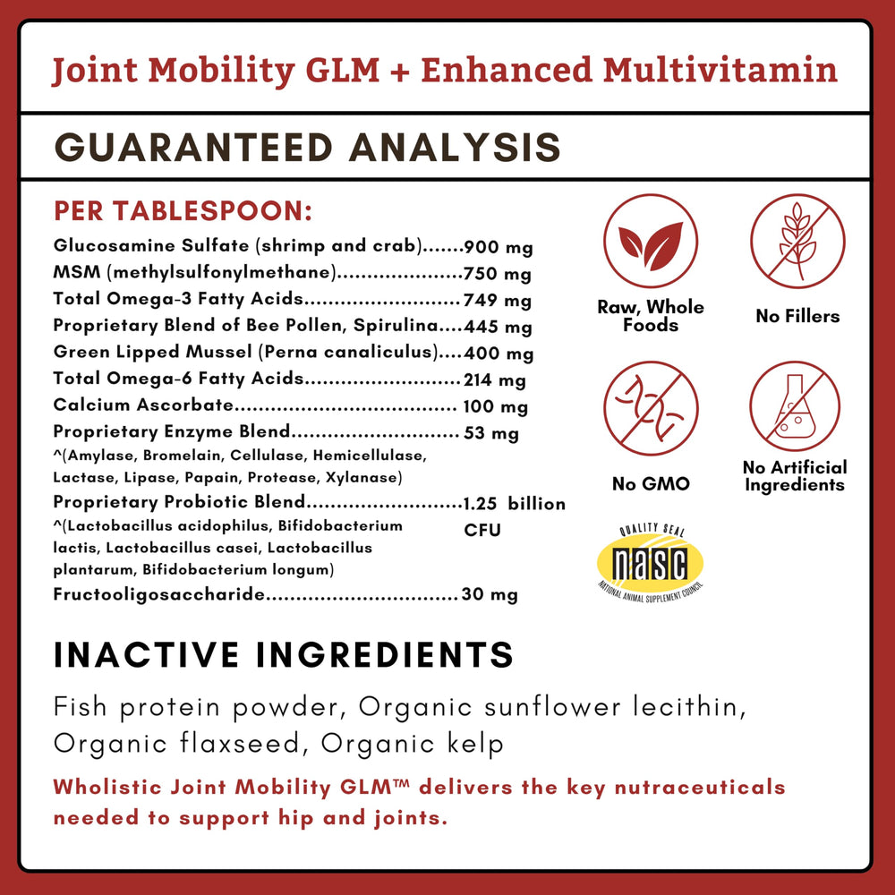 Wholistic Pet Organics large-breed dog benefit from joint health formula