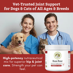 Wholistic Pet Organics Max Strength Hip and Joint powder scoop for easy daily dosing.
