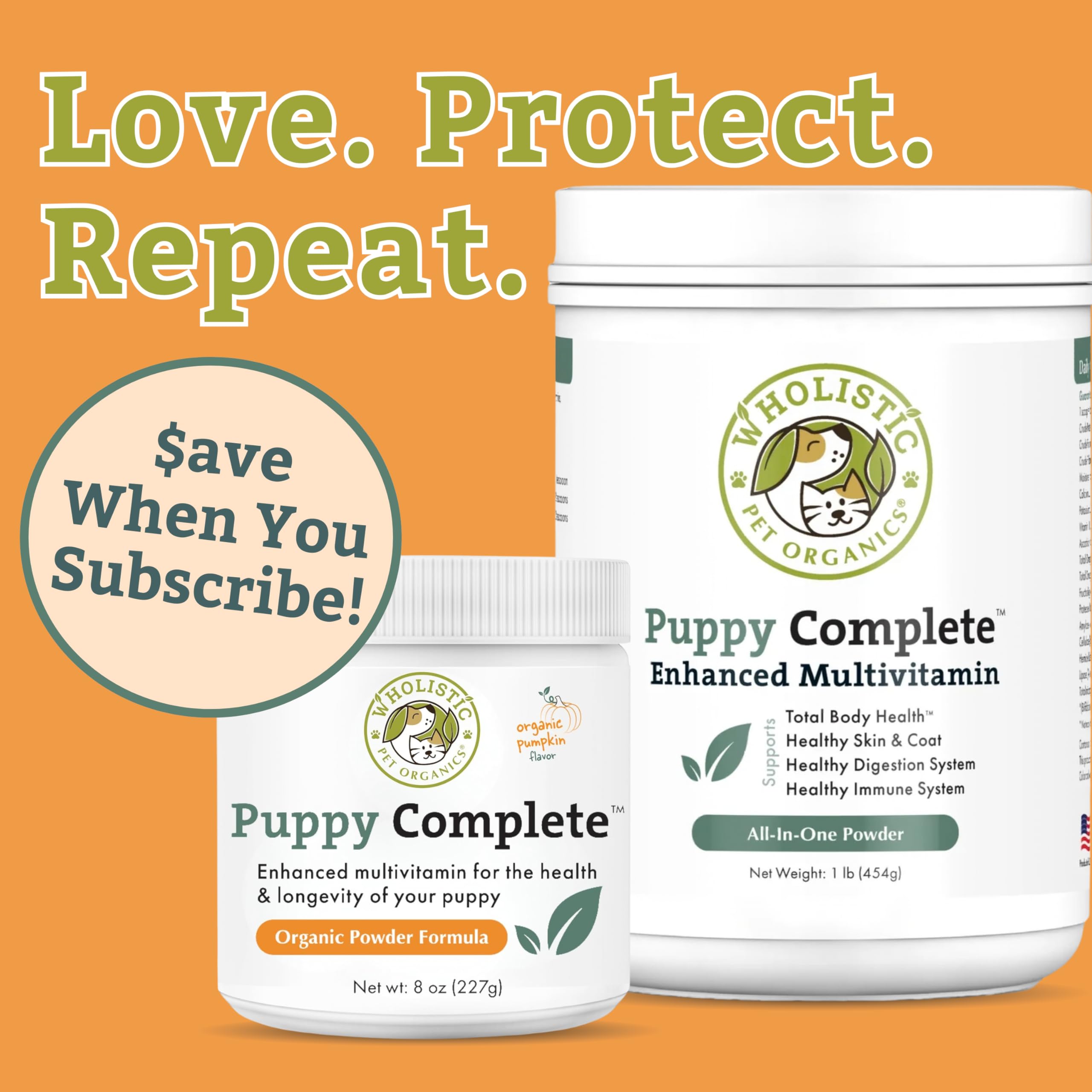 Wholistic Pet Organics Puppy Complete easy sprinkle on homemade diets
