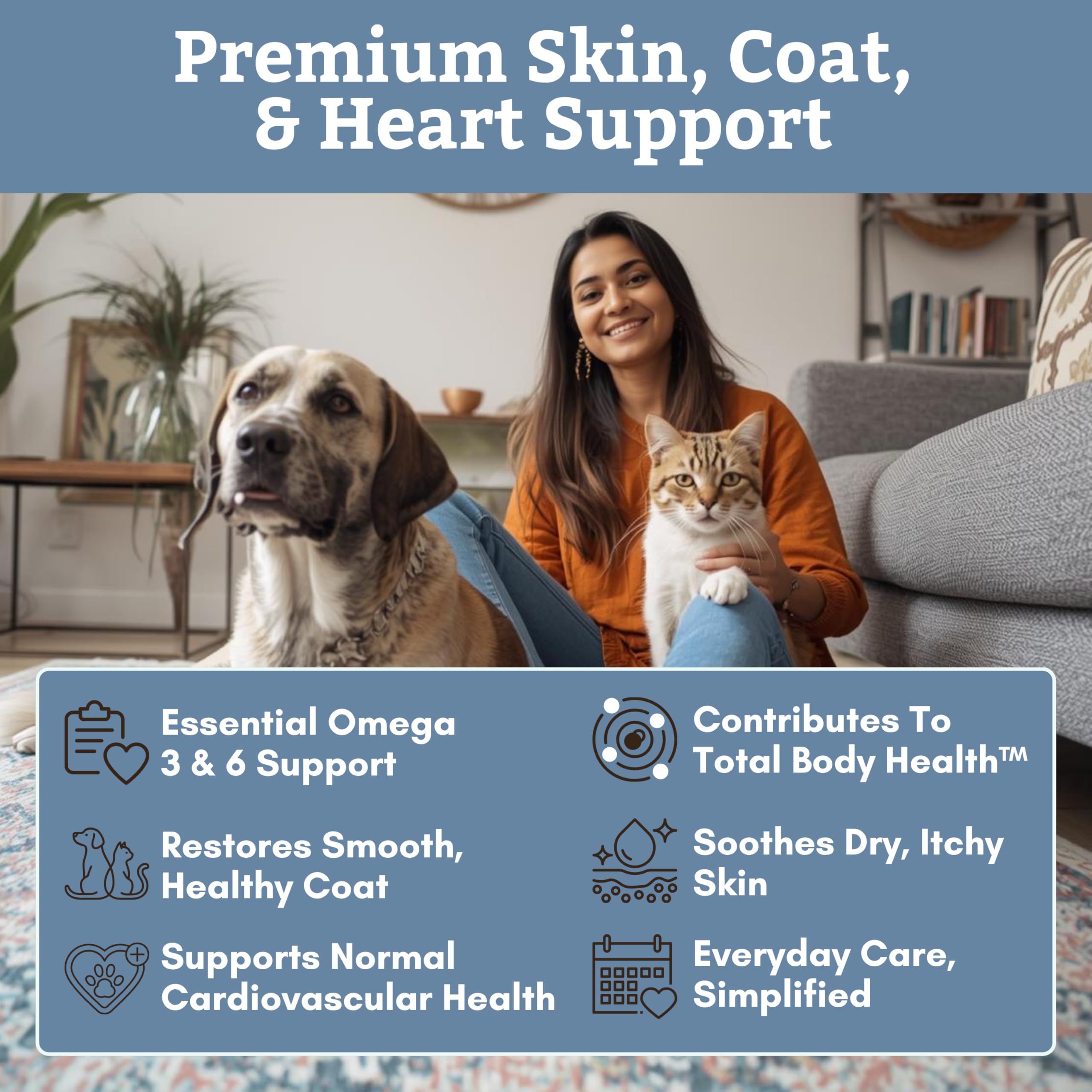 Wholistic Pet Organics salmon oil pour shows easy dosing for meals