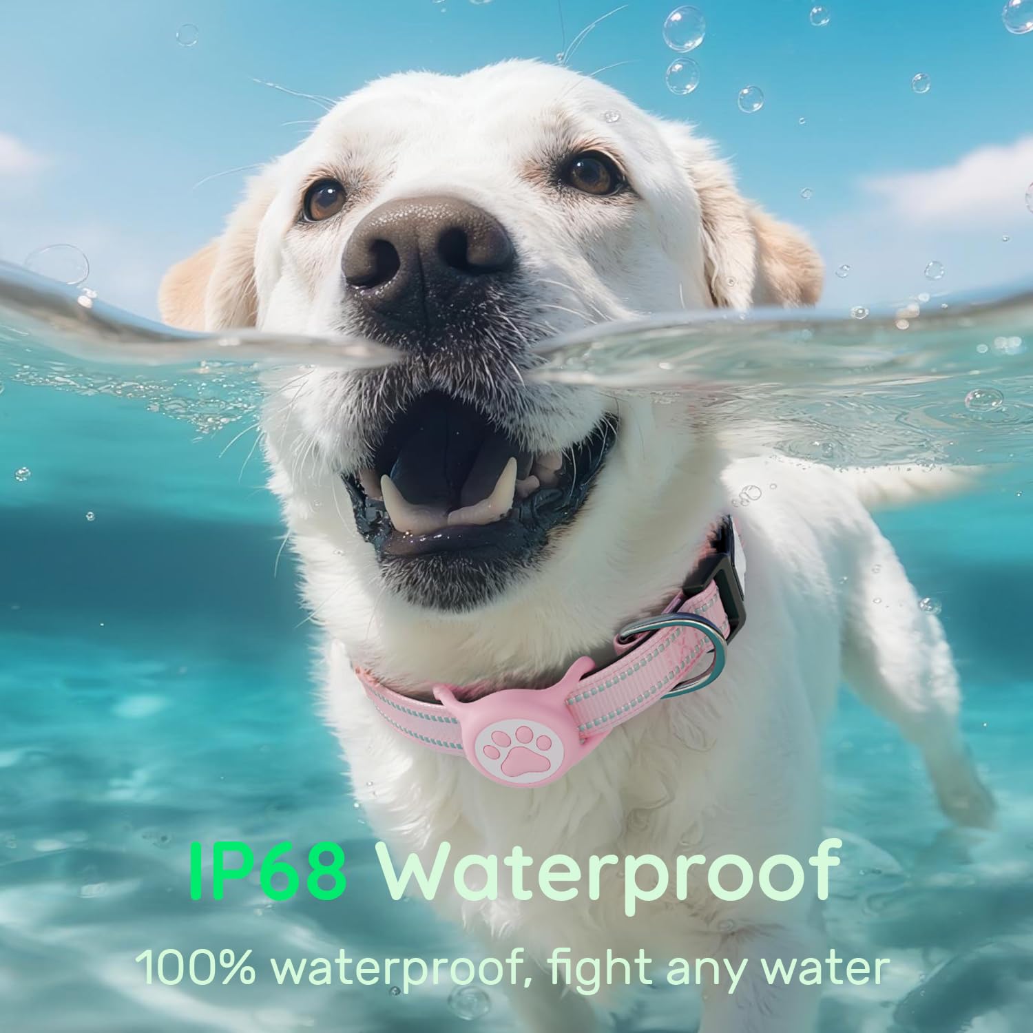 WhoseID AirTag holder shows IP68 waterproof protection during outdoor use