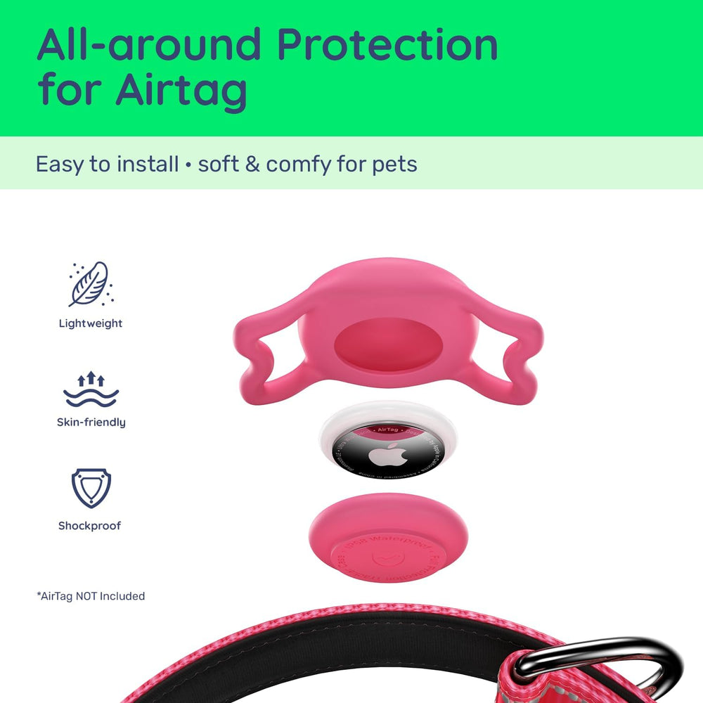 WhoseID dog collar with safety locking buckle to prevent escapes.