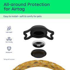 WhoseID rose-gold hardware with secure D-ring for sturdy leash attachment.
