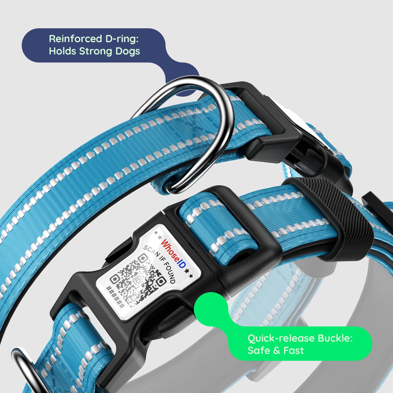 WhoseID neoprene padding adds comfort during wear