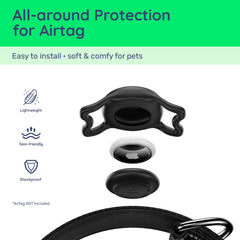 WhoseID safety locking buckle secures the collar during active play.