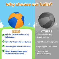 WHXMHRQ bite-resistant ball with durable cover for active herding play.