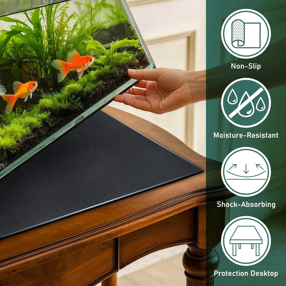 Wibeelee multi-purpose mat can protect floors and tabletops beneath vases or tanks.