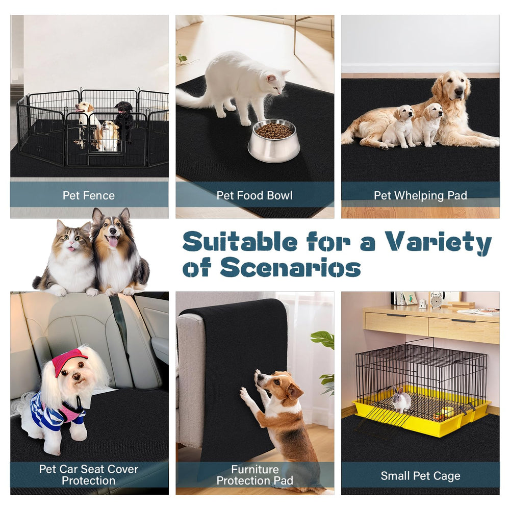Wibeelee extra-large mat fits big crates and playpens with ease.