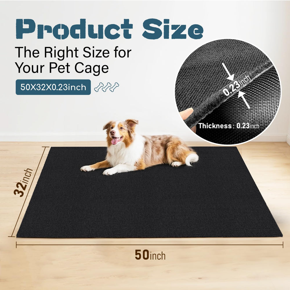 Wibeelee under crate mat with non-slip backing keeps dogs steady.
